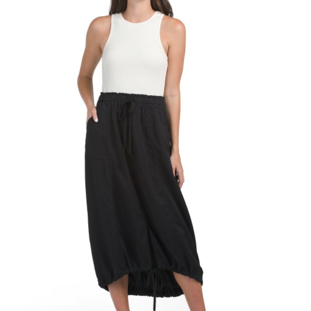 MELLODAY Mixed Media Twofer Maxi Dress